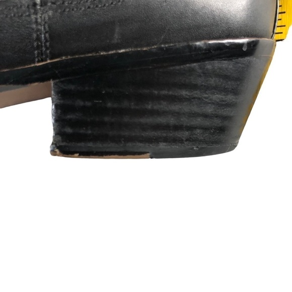 Coach Womens Black Devin Leather Western Low Booties, Almond Toe - Picture 11 of 11